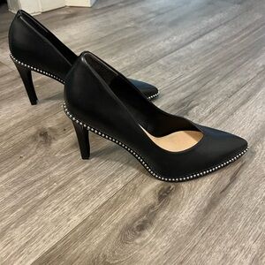 Bar III Black Heels with Studded Trim
